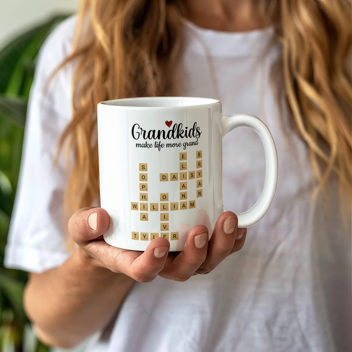 Grandkids Make Life More Grand Crossword Personalized Mug