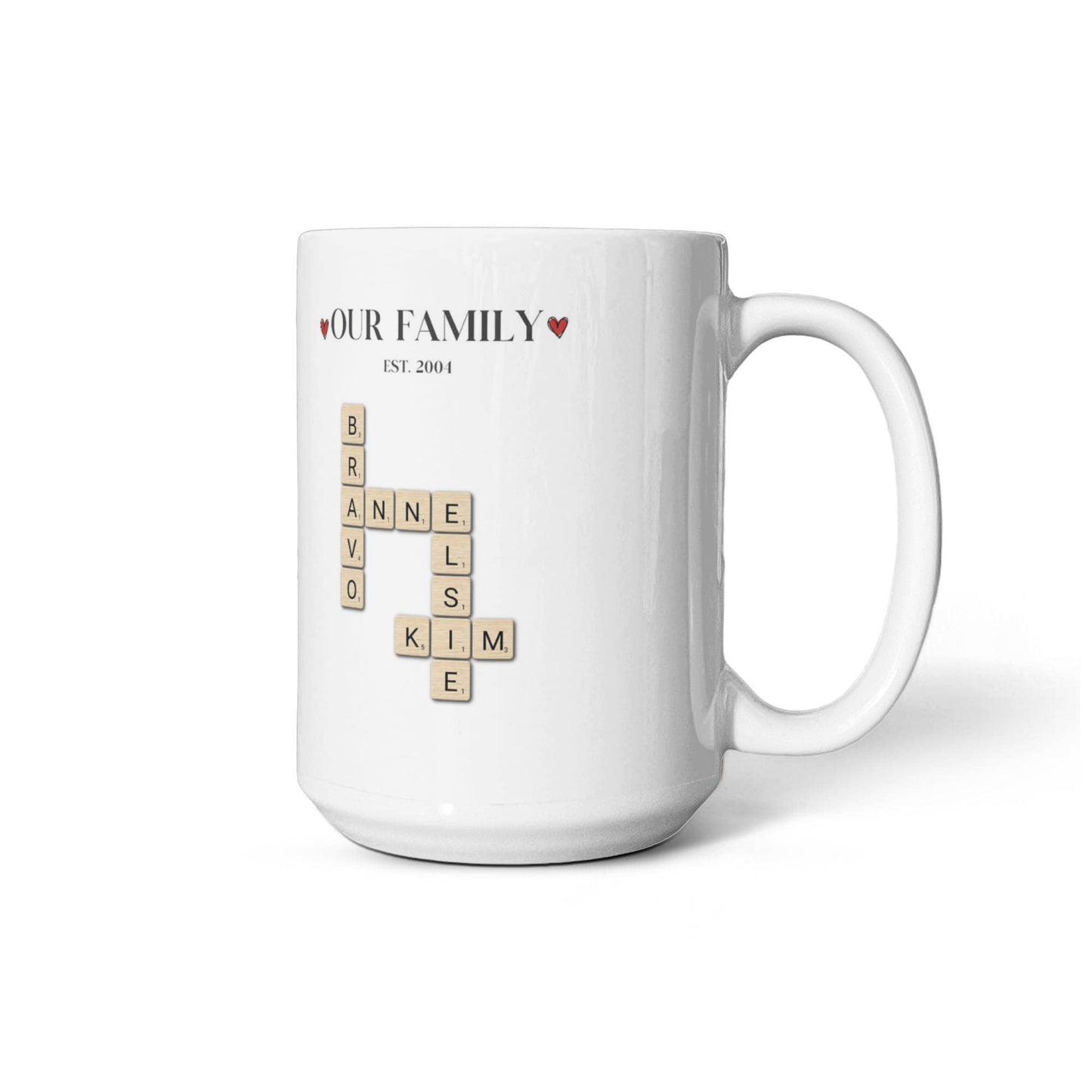 Custom Family Mug Crossword Coffee Cup