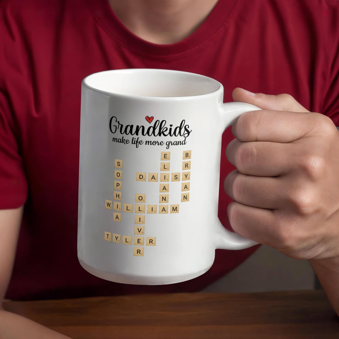 Grandkids Make Life More Grand Crossword Personalized Mug