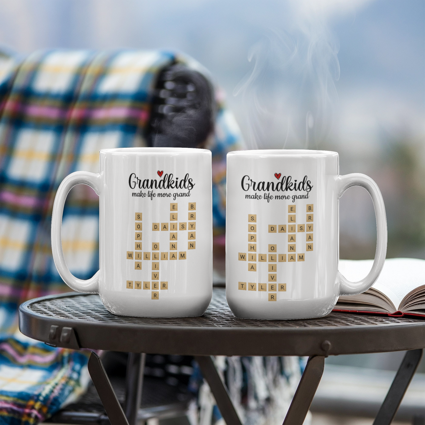 Grandkids Make Life More Grand Crossword Personalized Mug