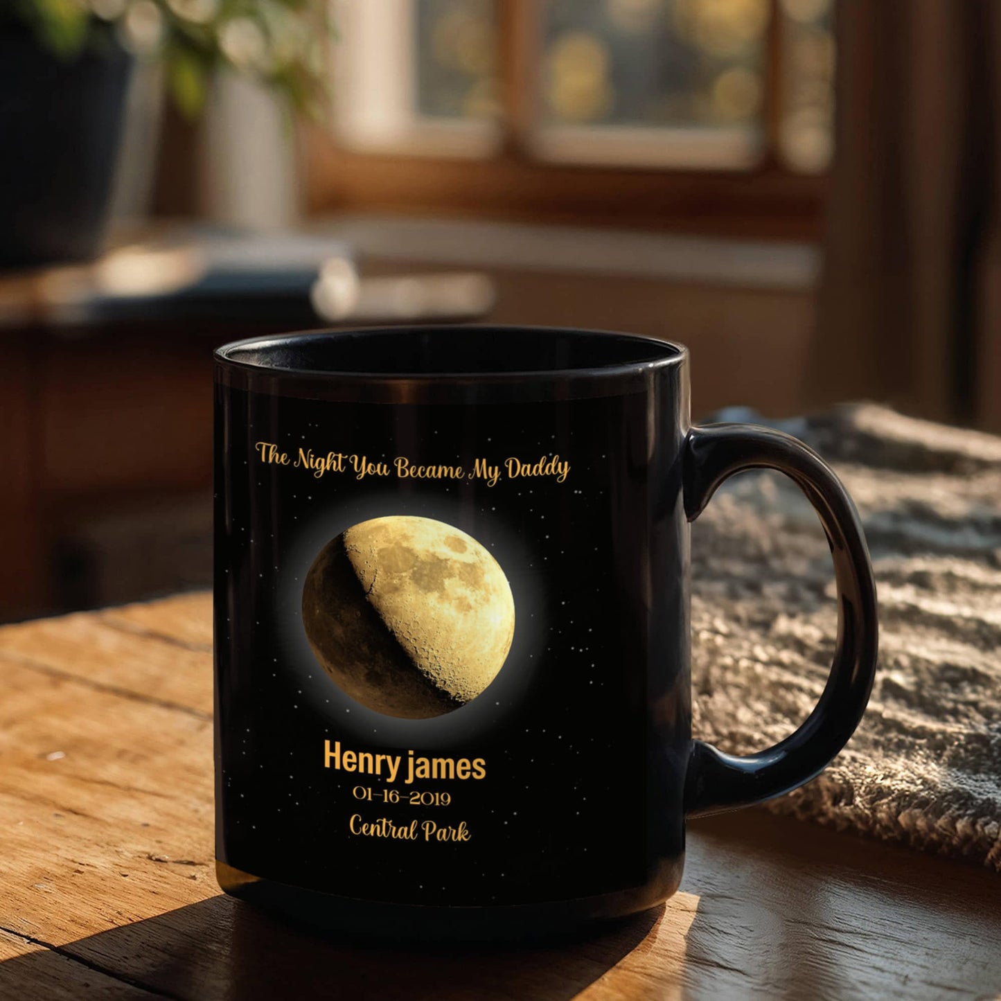 Personalized Moon Phase Birthday Mug