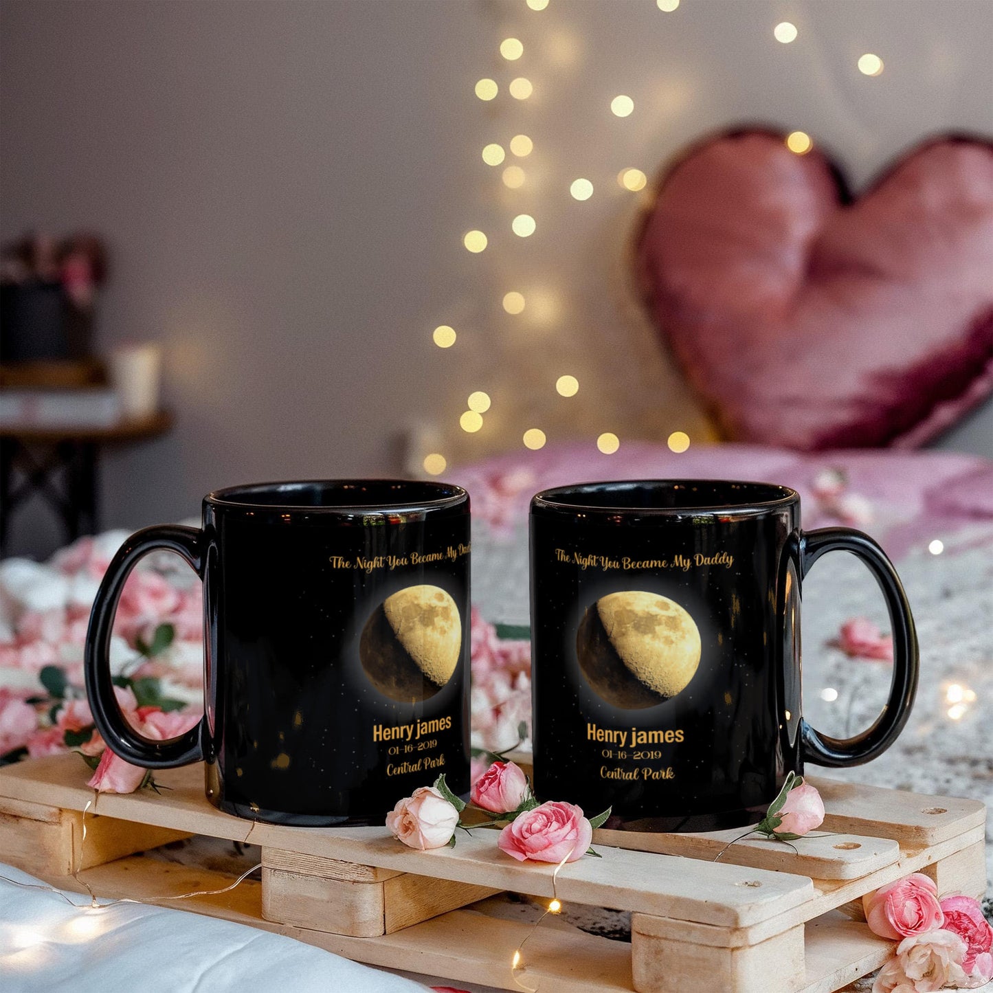 Personalized Moon Phase Birthday Mug