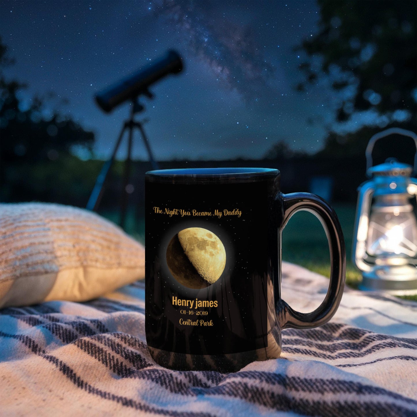 Personalized Moon Phase Birthday Mug