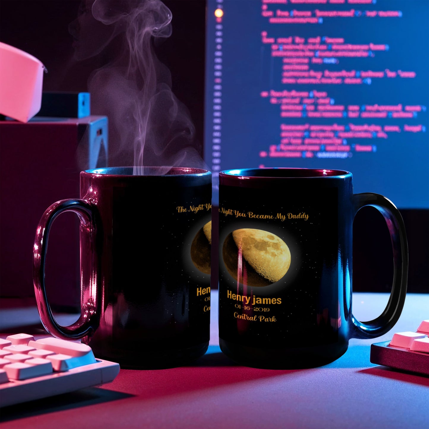 Personalized Moon Phase Birthday Mug