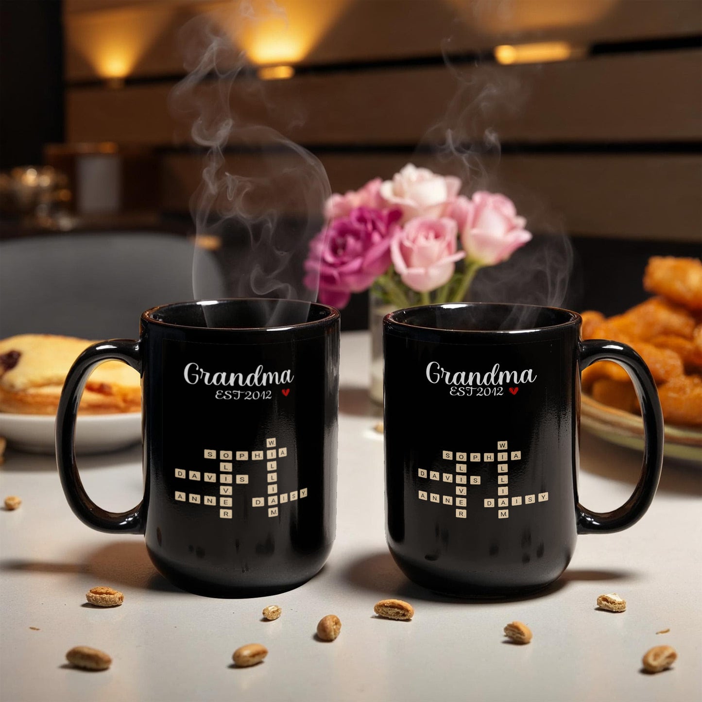 Grandma Est Crossword Personalized Mug