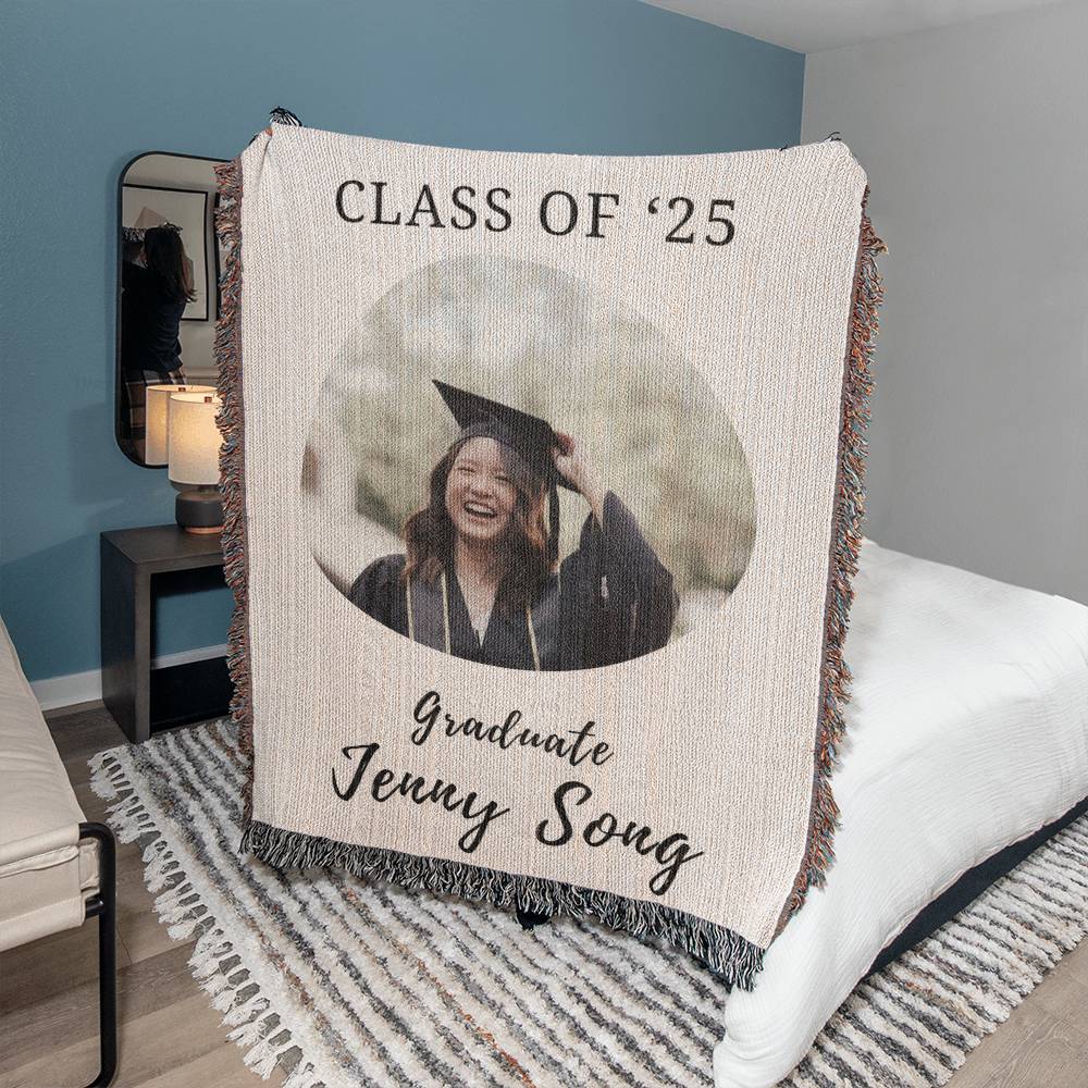 Custom Blanket Photo Gift, Graduation Gift for Her, College Gift, Custom Gift for Her, Cadre Photo Blanket, Personalized Gift for Her