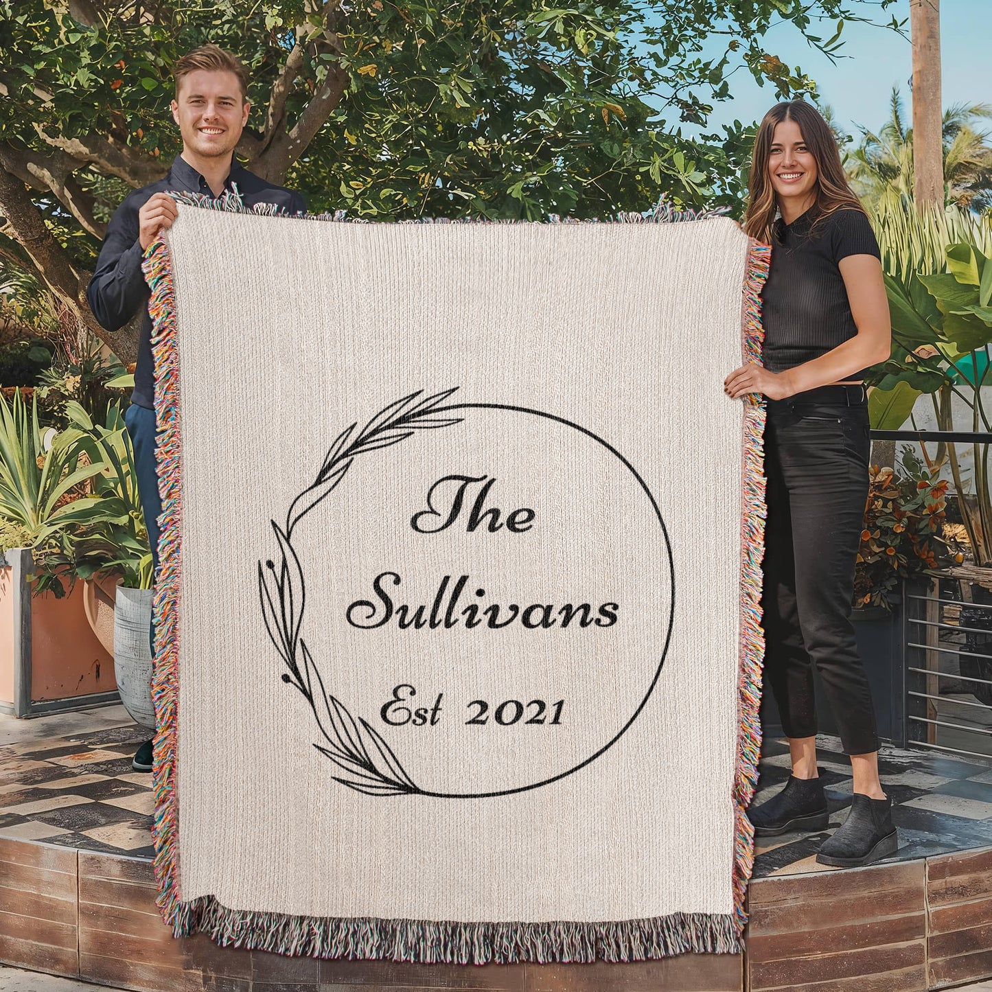 Personalized Wedding Blanket, Custom Wedding Gift, Anniversary Blanket, Valentine Couple's Gift, Bridal Shower Gift, Housewarming Keepsake