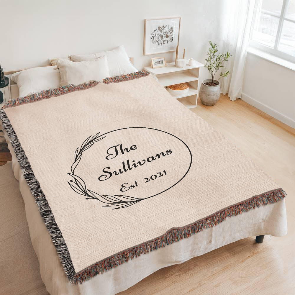 Personalized Blanket For Wedding, Custom Wedding Gift, Anniversary Blanket, Couple's Gift, Bridal Shower, Housewarming Keepsake