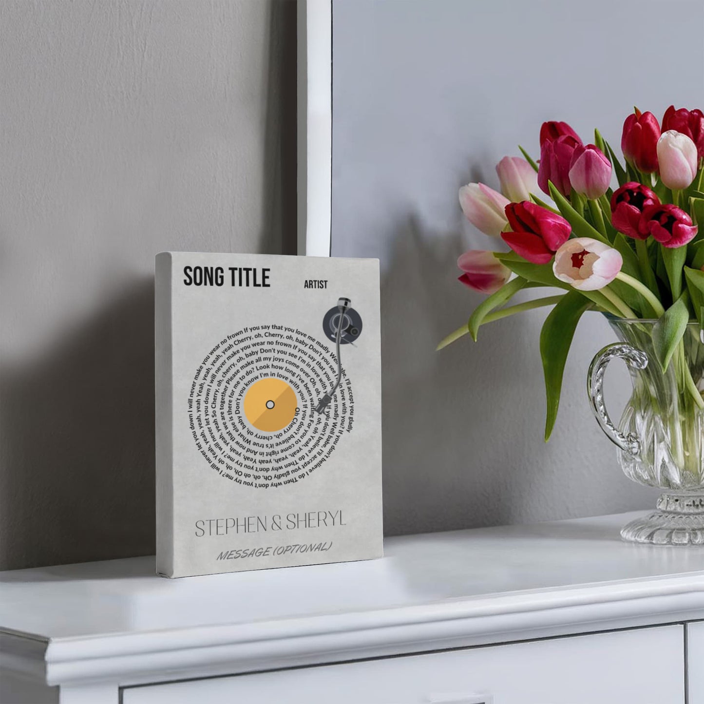 Custom Song Lyrics Gift For Couples