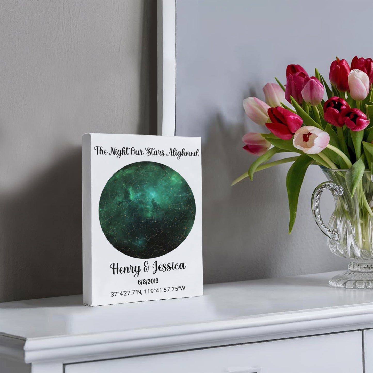 The Night Our Stars Aligned Couples Gift Canvas