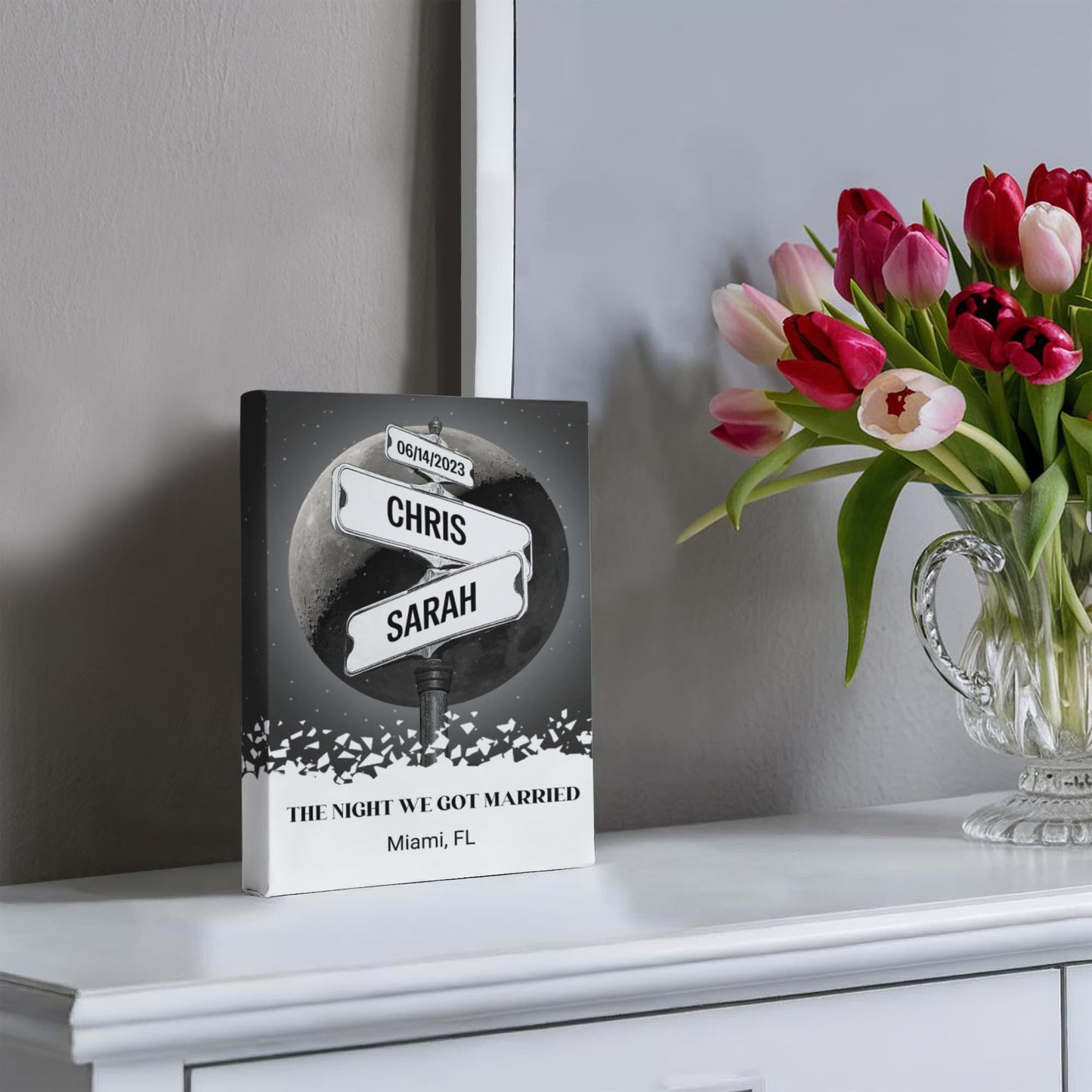 The Night we got married Couples Gift Canvas