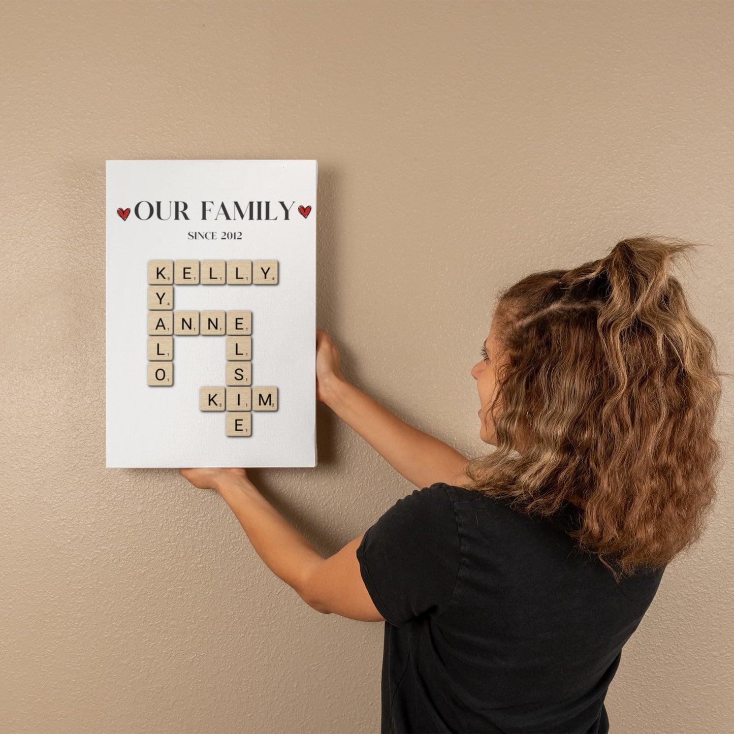 Personalized Our Family Crossword Canvas