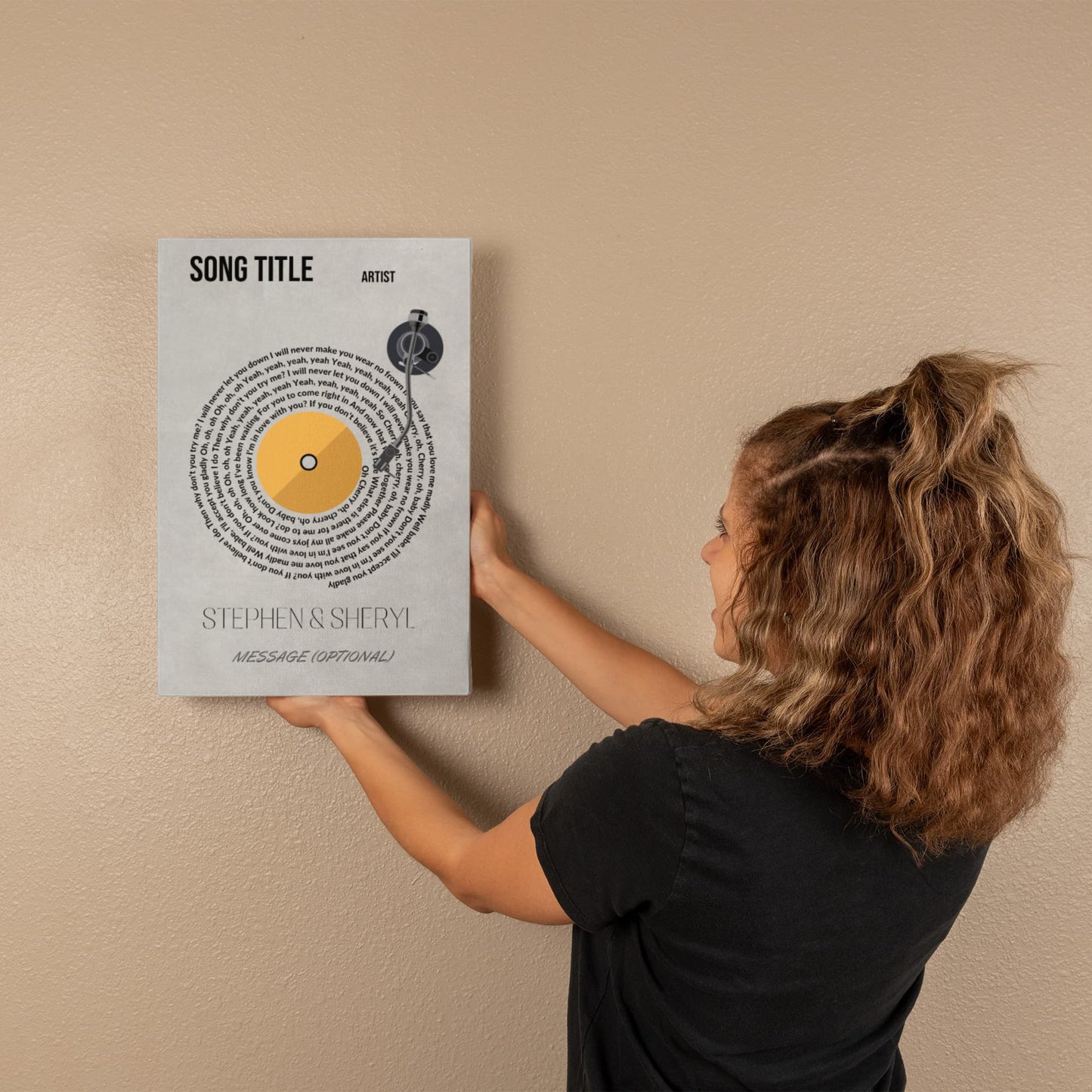 Custom Song Lyrics Gift For Couples