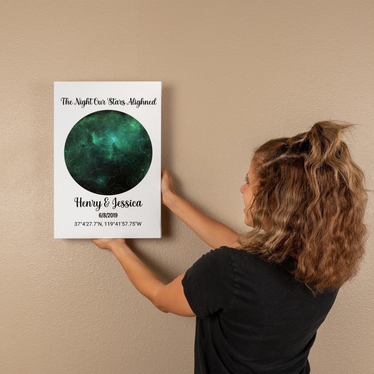 The Night Our Stars Aligned Couples Gift Canvas