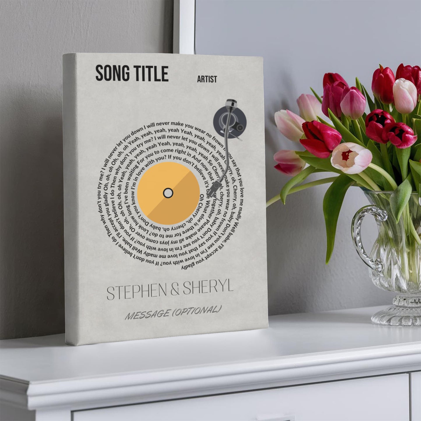 Custom Song Lyrics Gift For Couples