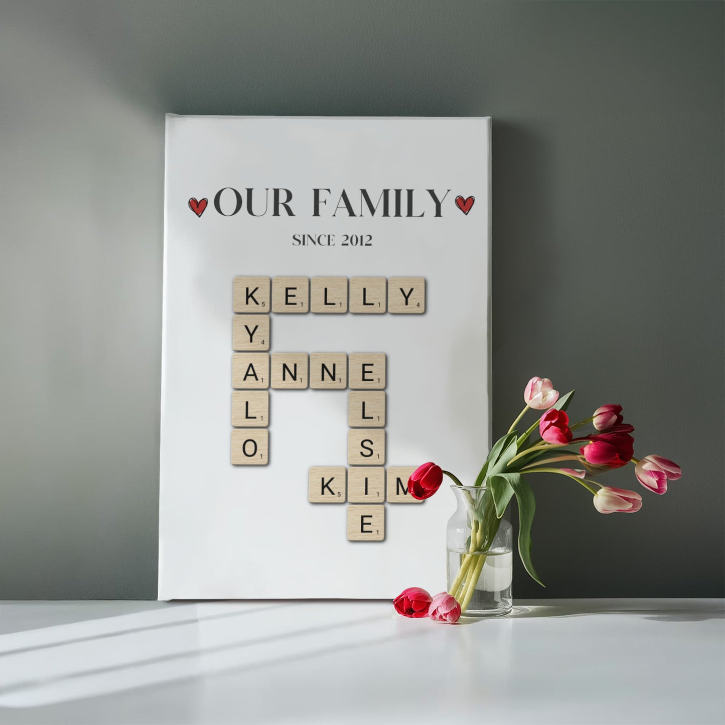 Personalized Our Family Crossword Canvas