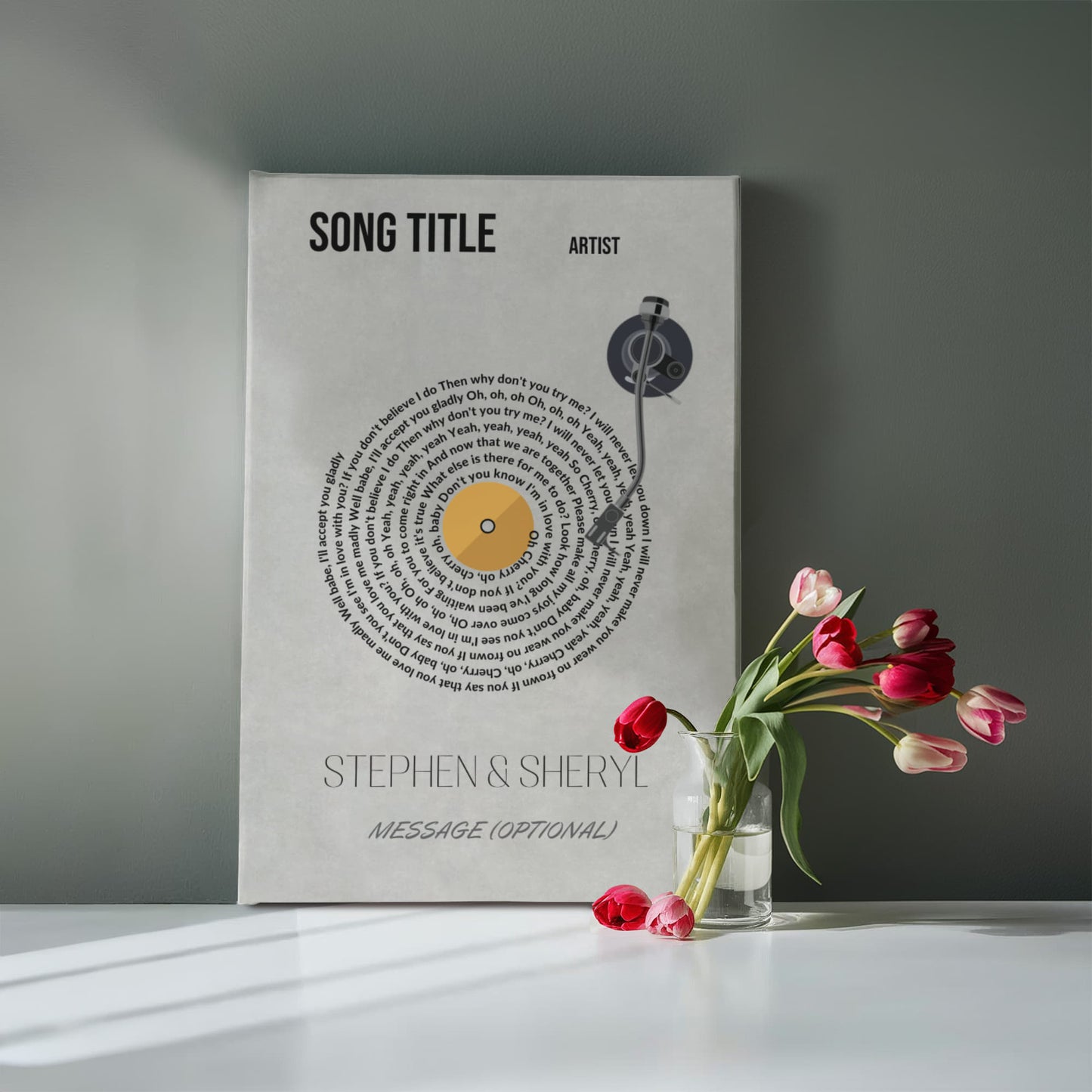 Custom Song Lyrics Gift For Couples