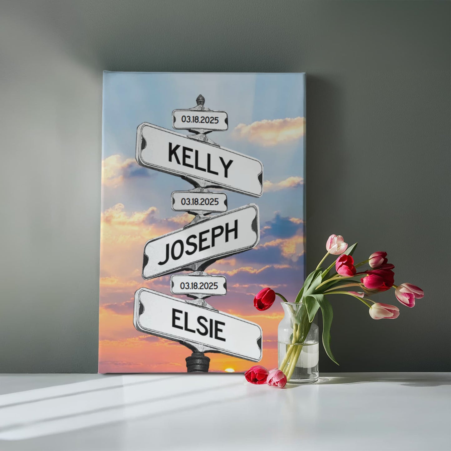Sunset Famiy Street Sign
