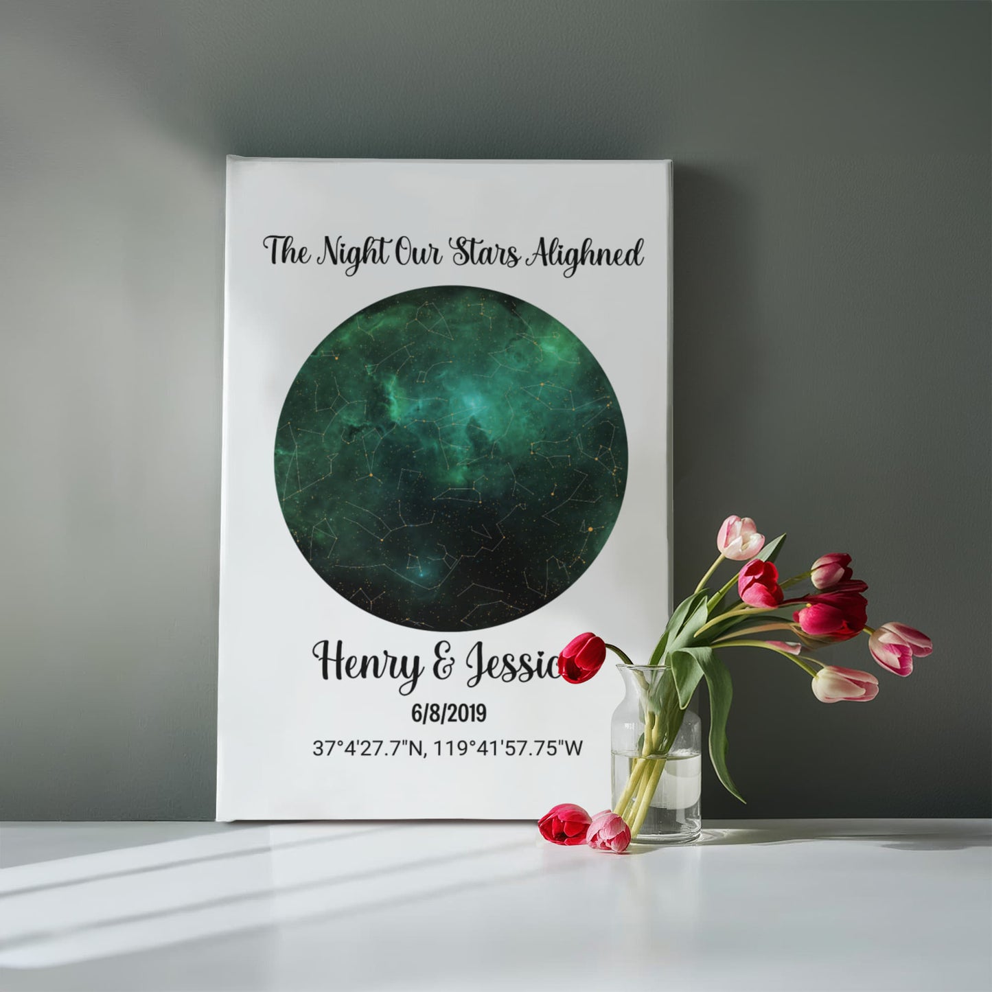 The Night Our Stars Aligned Couples Gift Canvas