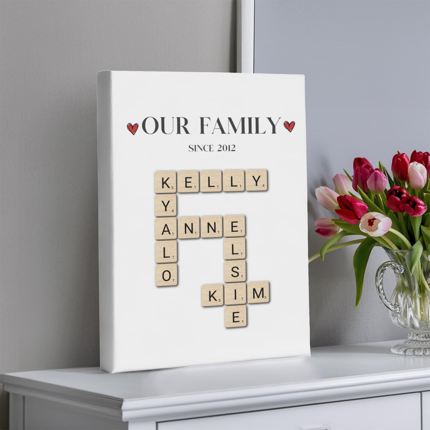 Personalized Our Family Crossword Canvas