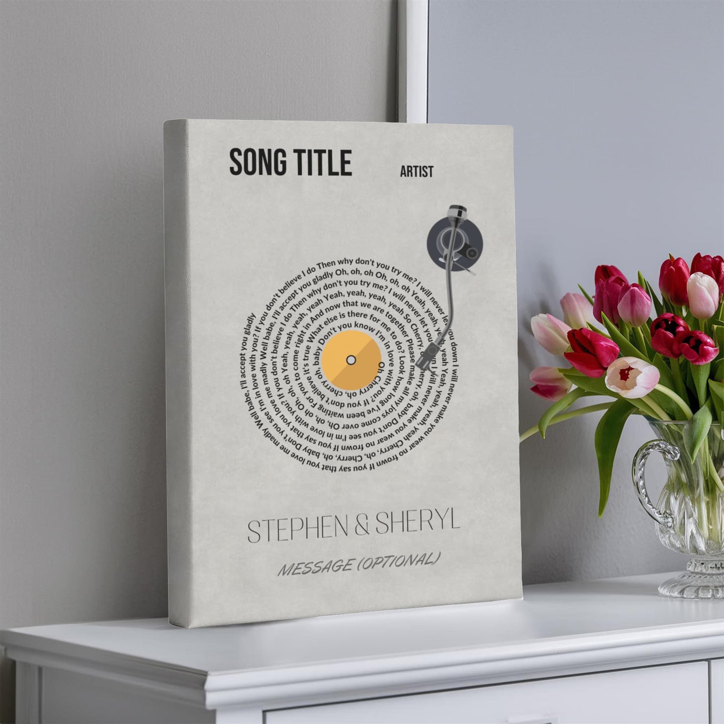 Custom Song Lyrics Gift For Couples
