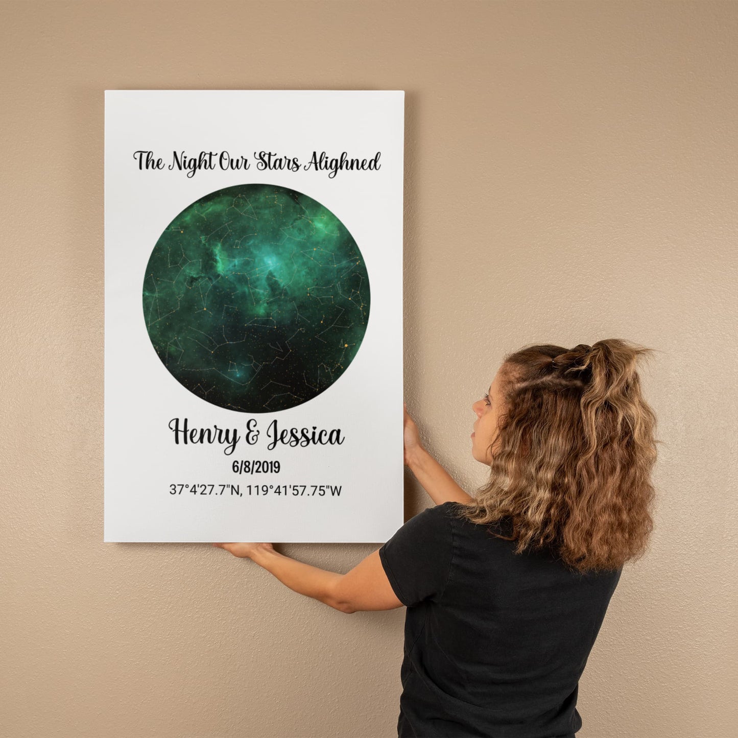 The Night Our Stars Aligned Couples Gift Canvas