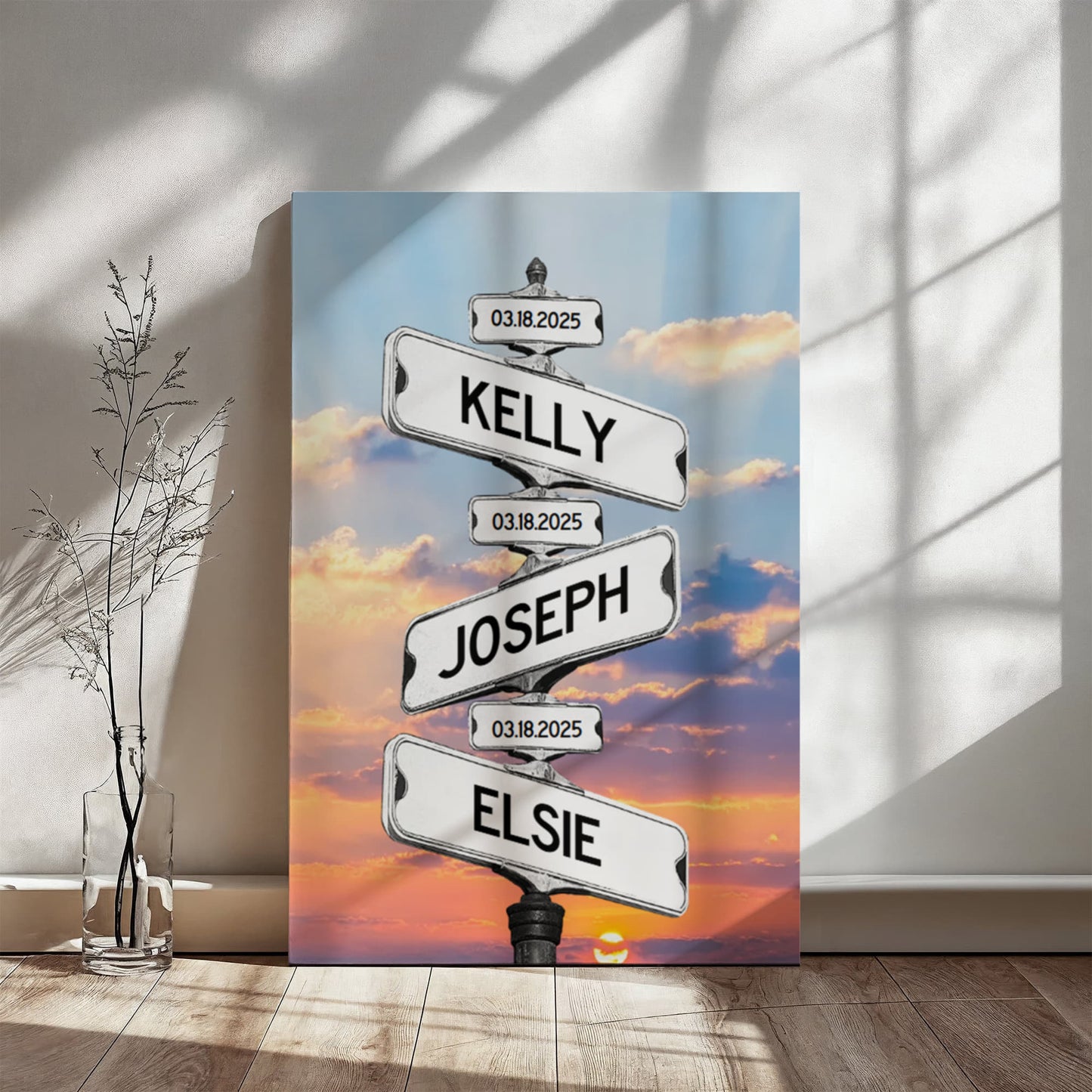 Sunset Famiy Street Sign