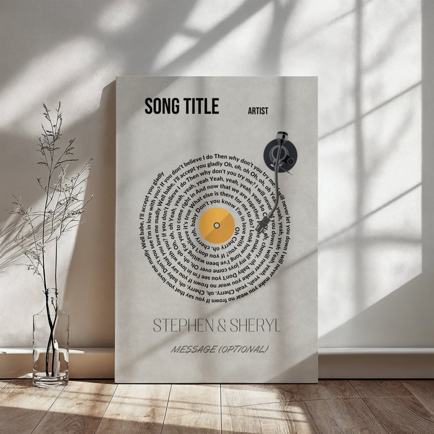 Custom Song Lyrics Gift For Couples