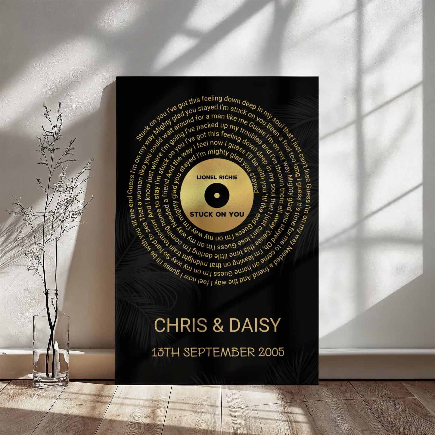Personalized Song Lyrics Wedding Gift