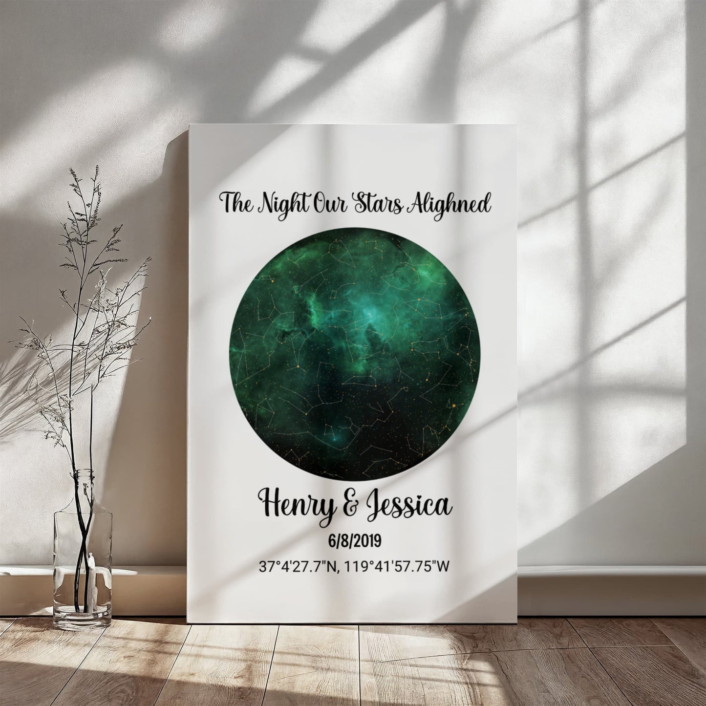 The Night Our Stars Aligned Couples Gift Canvas