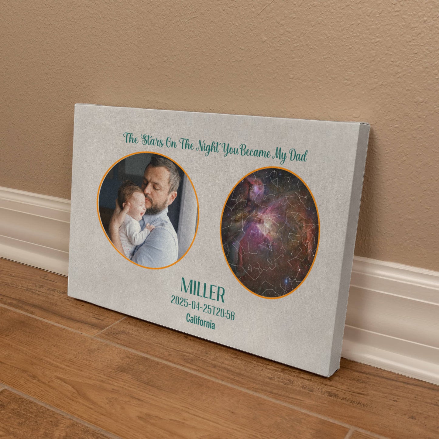 Birthday Star map For Father's Day Dad Gift Canvas