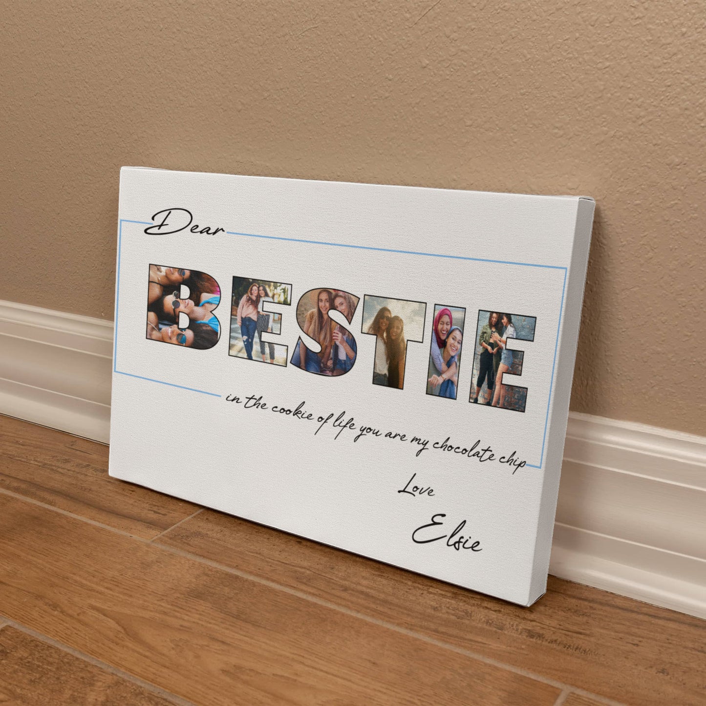 Custom Bestie Photo Canvas