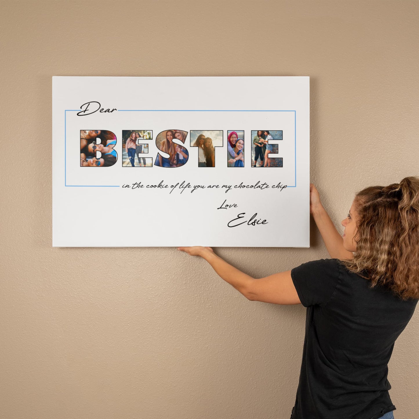 Custom Bestie Photo Canvas