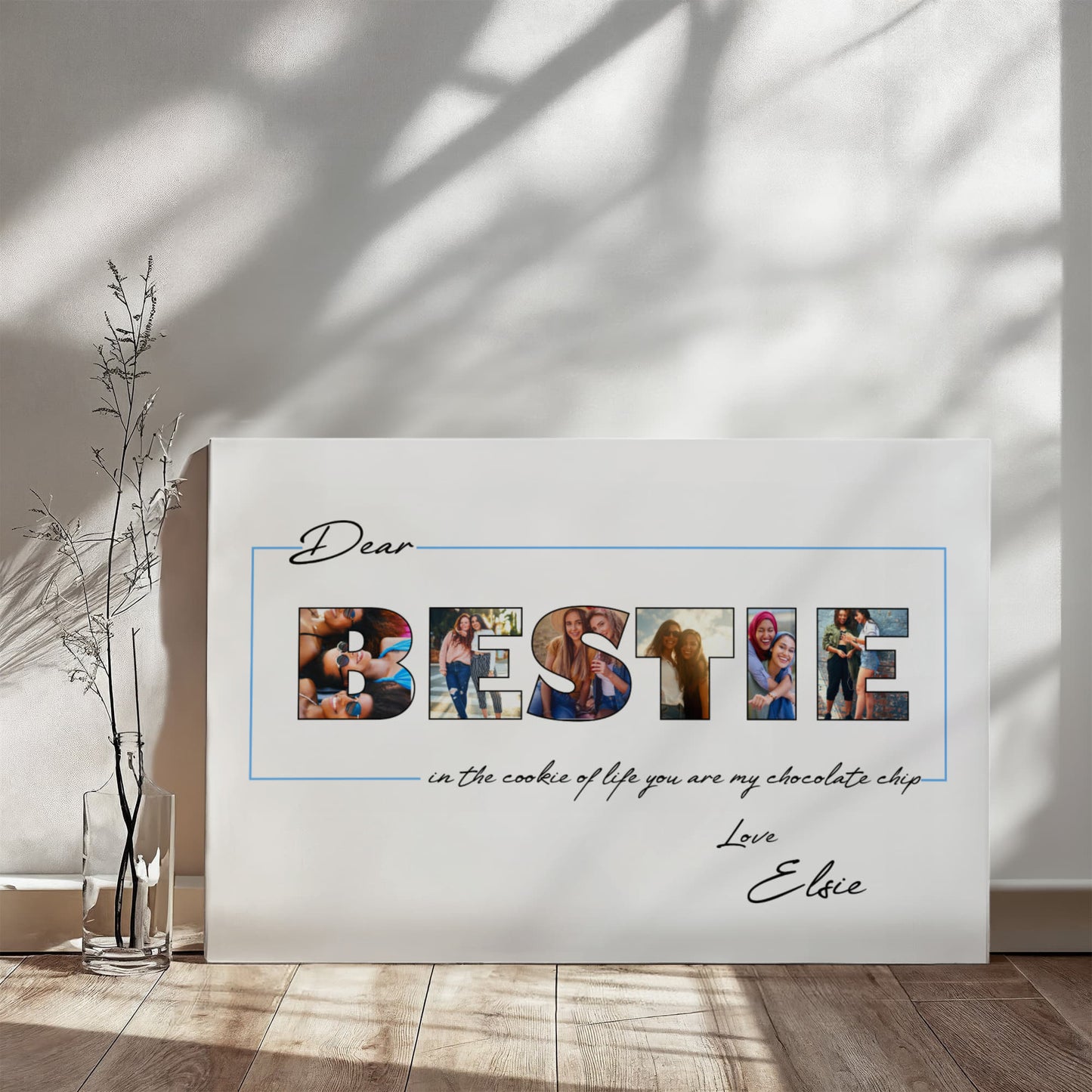 Custom Bestie Photo Canvas