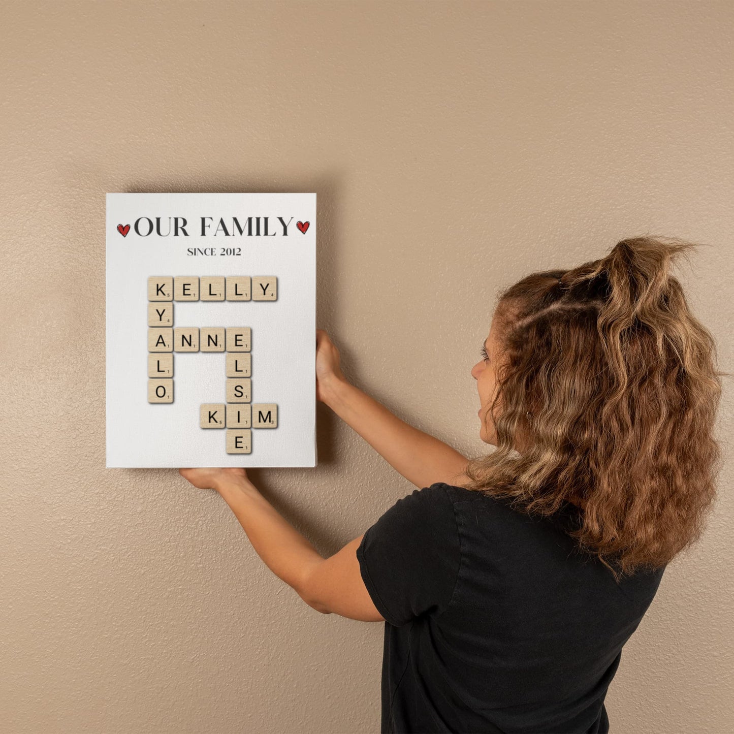 Personalized Our Family Crossword Canvas