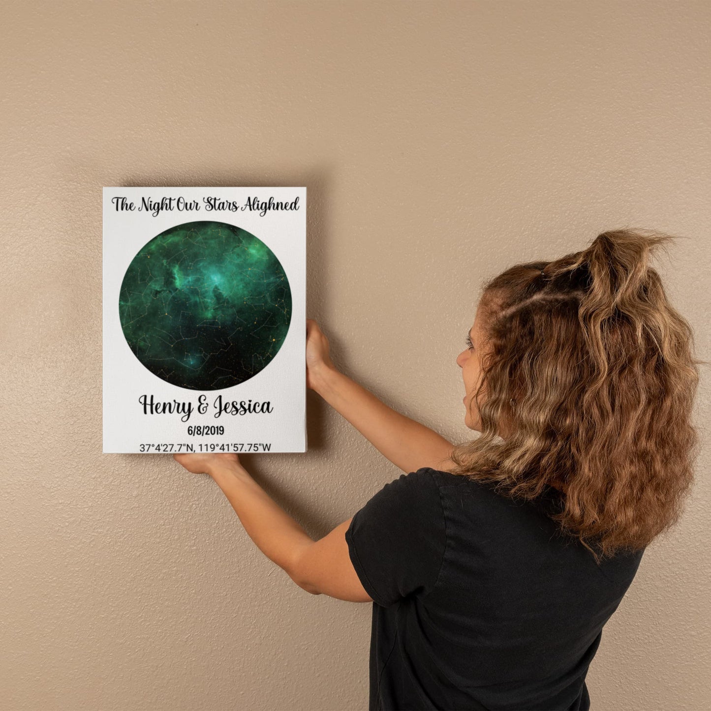 The Night Our Stars Aligned Couples Gift Canvas