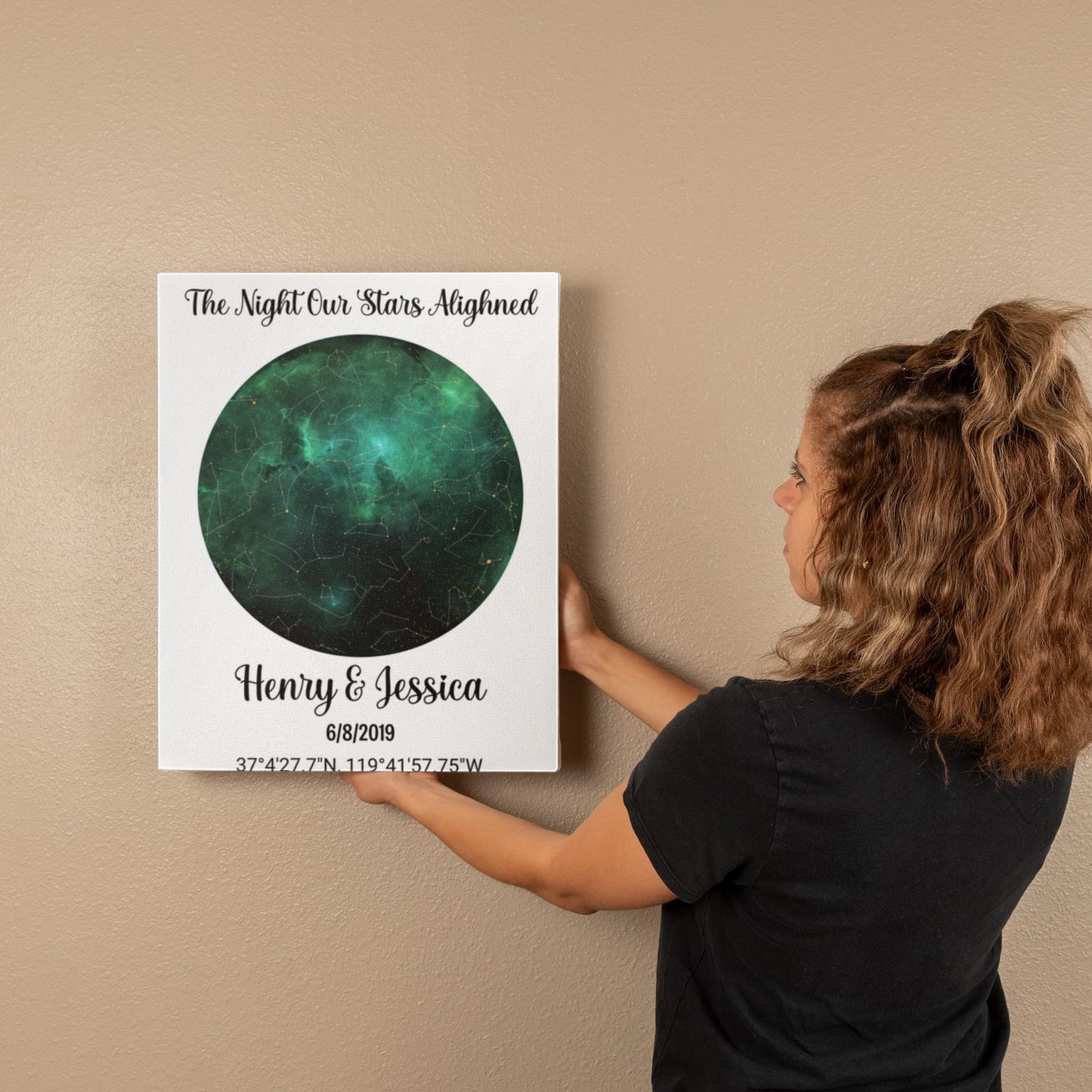 The Night Our Stars Aligned Couples Gift Canvas