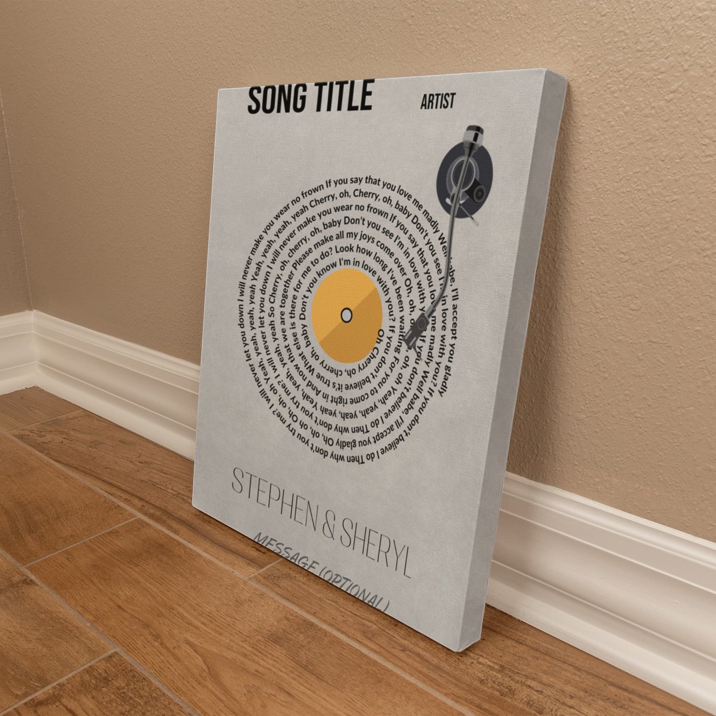 Custom Song Lyrics Gift For Couples