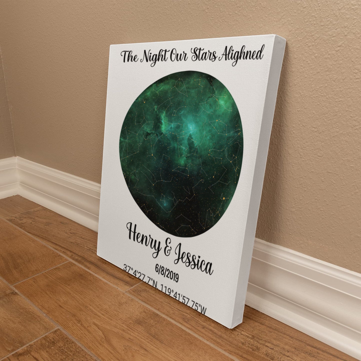 The Night Our Stars Aligned Couples Gift Canvas