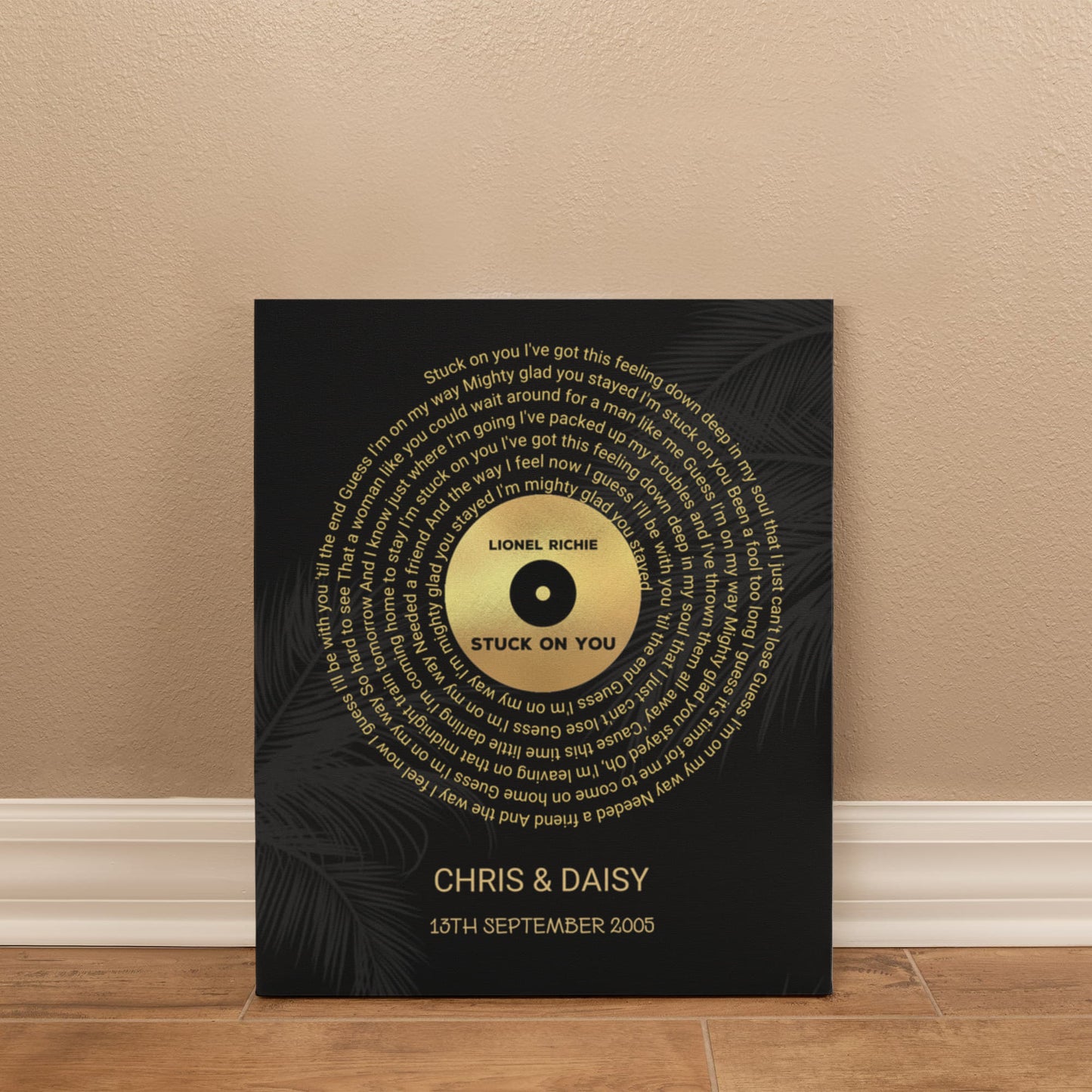 Personalized Song Lyrics Wedding Gift