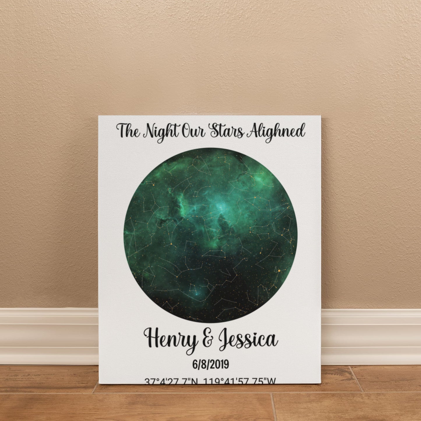 The Night Our Stars Aligned Couples Gift Canvas