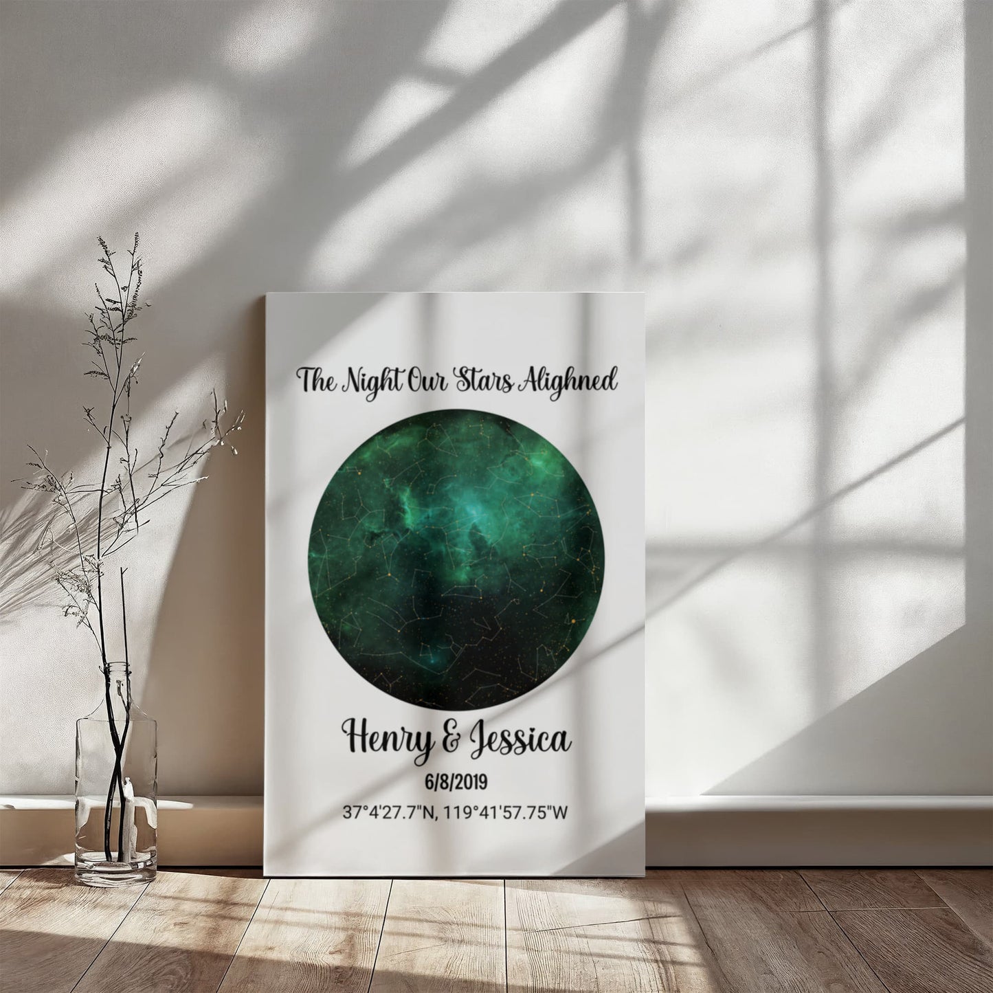 The Night Our Stars Aligned Couples Gift Canvas