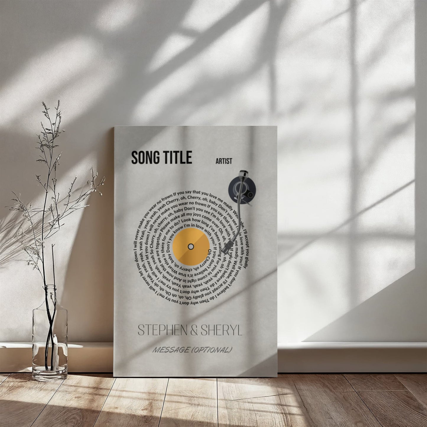 Custom Song Lyrics Gift For Couples