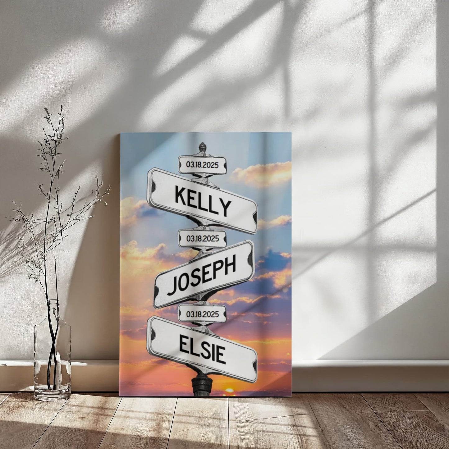 Sunset Famiy Street Sign