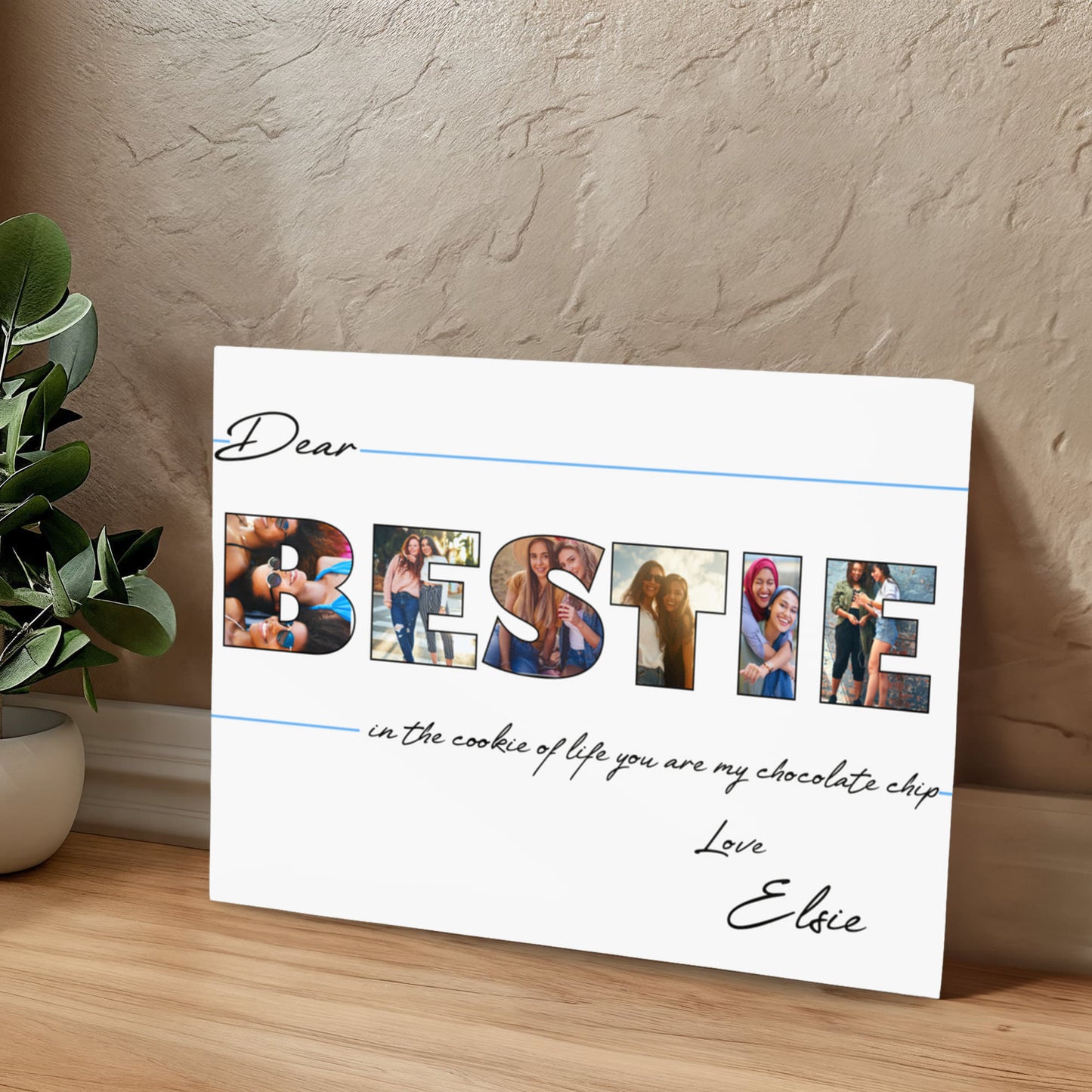 Custom Bestie Photo Canvas