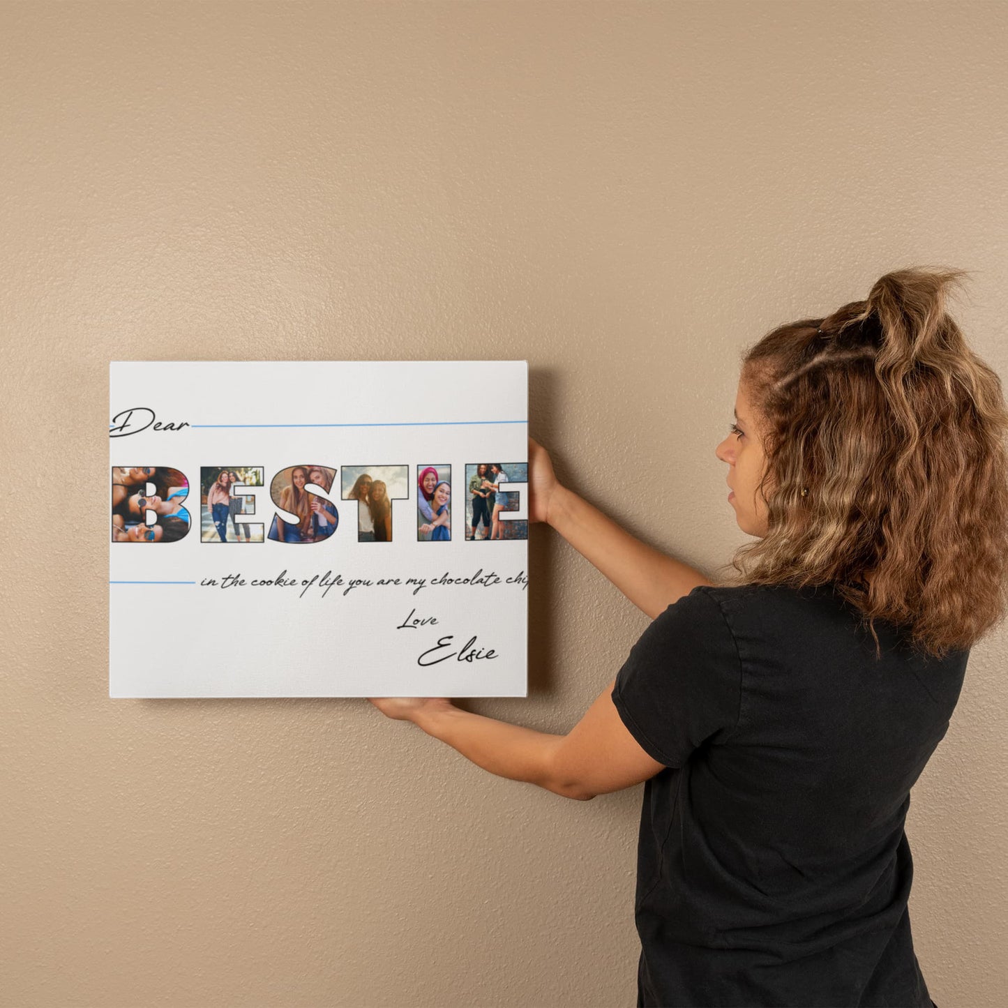 Custom Bestie Photo Canvas