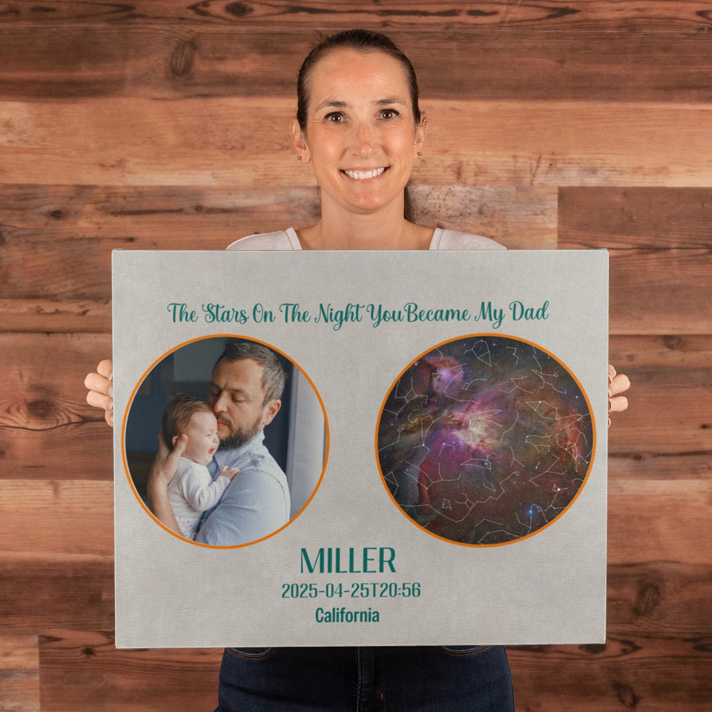 Birthday Star map For Father's Day Dad Gift Canvas