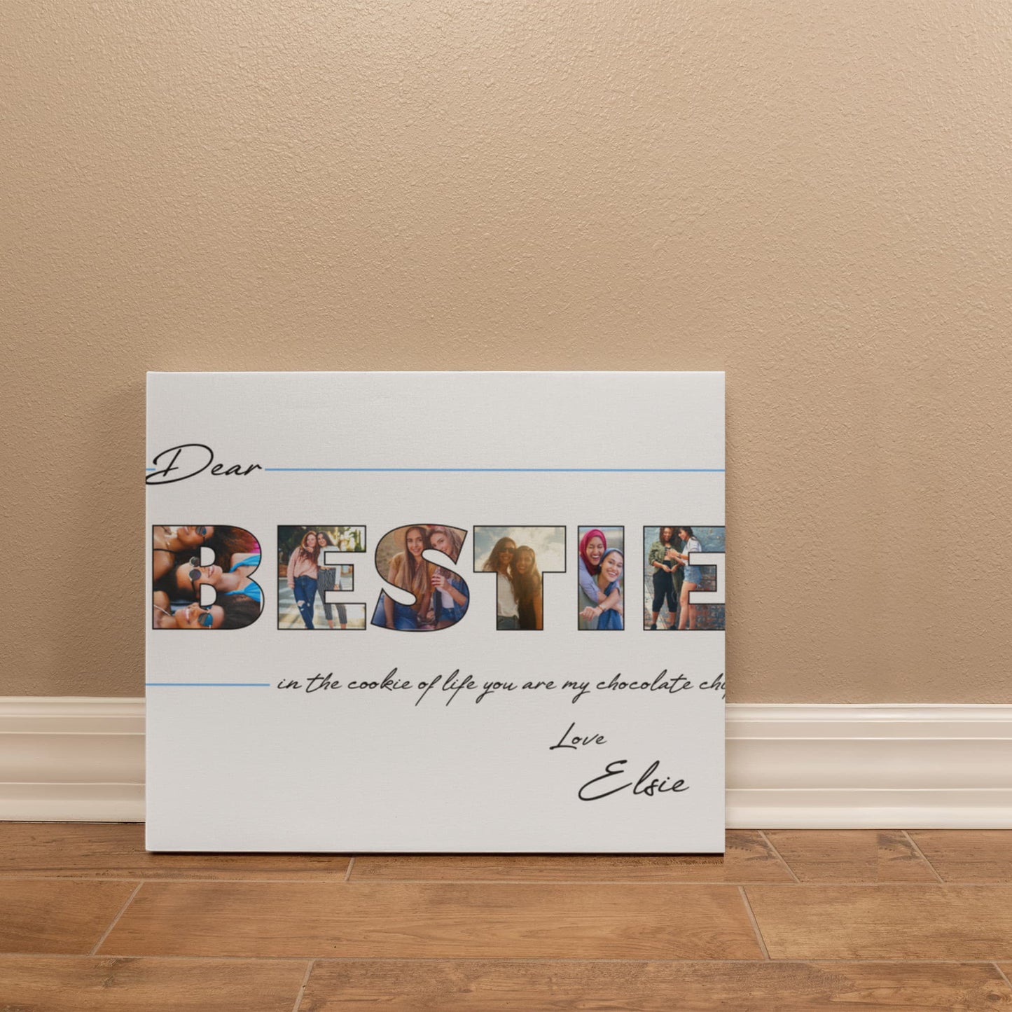 Custom Bestie Photo Canvas