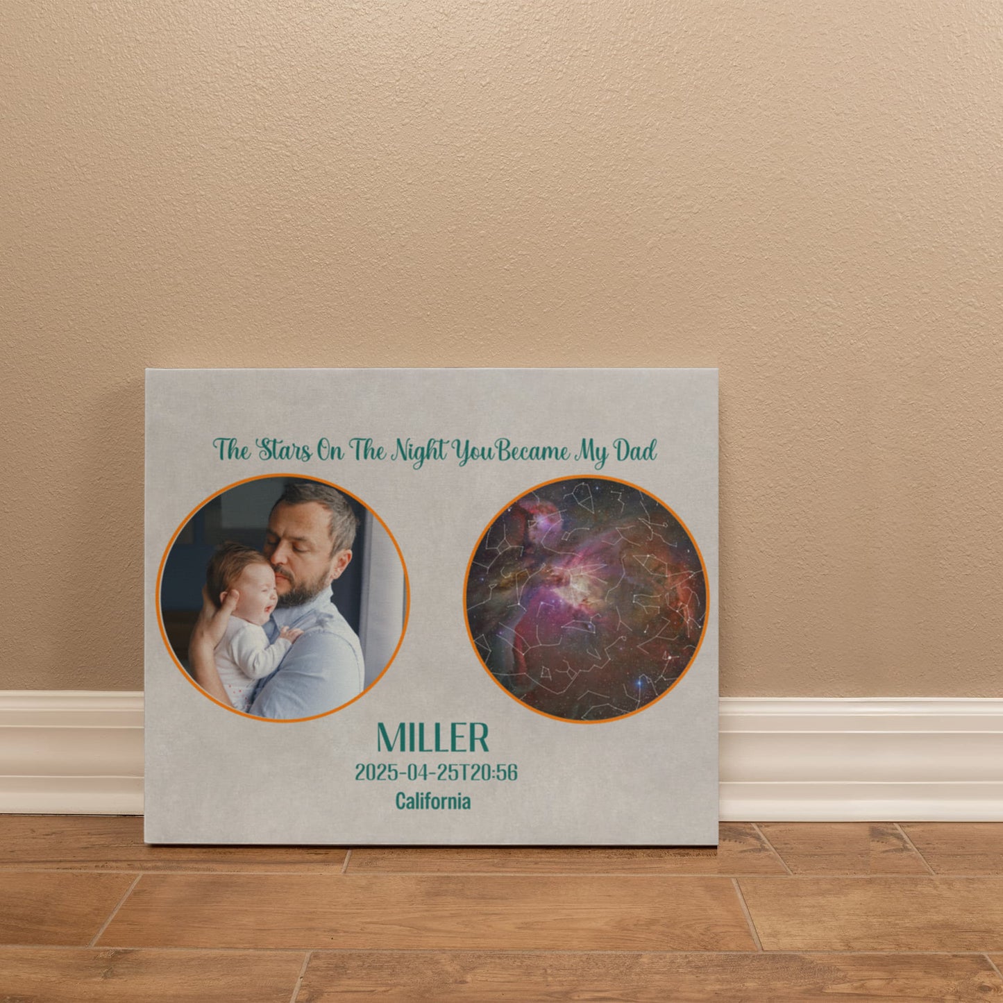 Birthday Star map For Father's Day Dad Gift Canvas