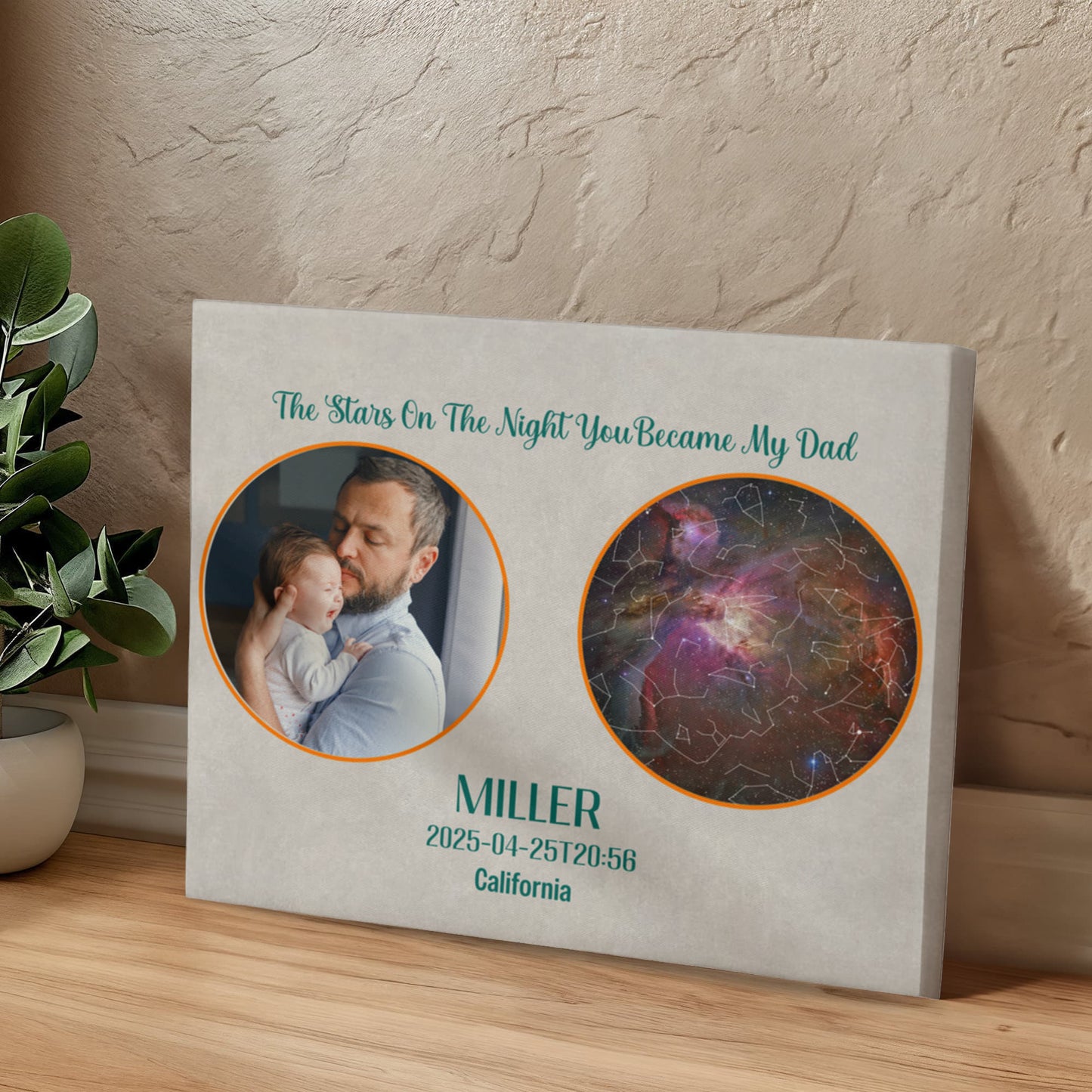Birthday Star map For Father's Day Dad Gift Canvas